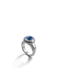 John Hardy | Blue Bamboo Small Round Ring | Lyst
