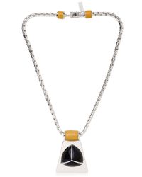 Eddie Borgo | Metallic Inlaid Three Sided Pyramid Necklace | Lyst