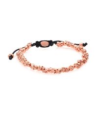 M. Cohen | Pink Stacked Skulls Bracelet/Rose Goldtone for Men | Lyst