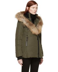 kay lavish fur trim down coat