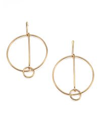 Chloé | Metallic Cate Drop Hoop Earrings | Lyst