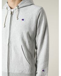 gray champions hoodie