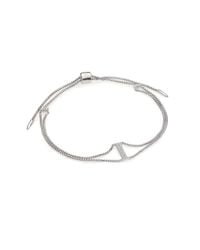 Adriana Orsini | Metallic Bijoux Pave Sterling Silver Bar Double-chain Bracelet | Lyst