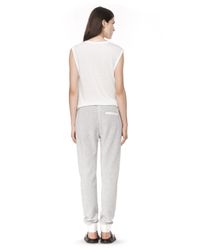 Alexander Wang White French Terry Sweatpants