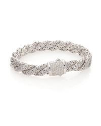 John Hardy | Metallic Classic Chain Diamond & Sterling Silver Medium Twisted Bracelet | Lyst