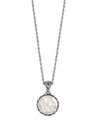 John Hardy | Metallic Classic Chain Mother-Of-Pearl Flower Round Pendant Necklace | Lyst