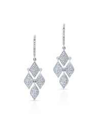Anne Sisteron - Metallic 14kt White Gold Diamond Mini Marquis Earrings - Lyst