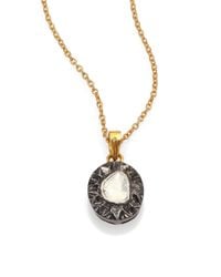 Iam By Ileana Makri | Metallic Polki Diamond, 14k Yellow Gold & Oxidized Sterling Silver Pendant | Lyst