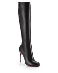 Christian Louboutin Fifi Botta Suede Knee-high Boots in Black - Lyst
