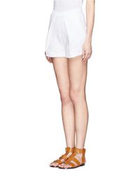 MSGM | White Jacquard Shorts | Lyst