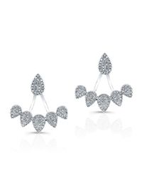 Anne Sisteron - Metallic 14kt White Gold Diamond Tiara Floating Earrings - Lyst