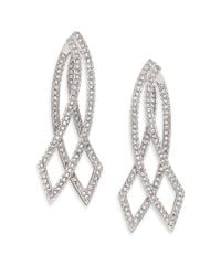 Adriana Orsini | Metallic Elevate Pavé Crystal Double-sided Drop Earrings | Lyst