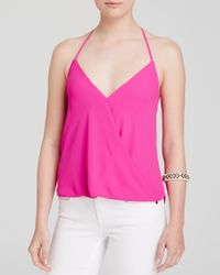 Olivaceous | Pink Crossover Halter Top | Lyst