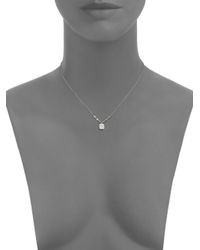 Meira T | Diamond & 14k White Gold Six-bezel Bar Pendant Necklace | Lyst