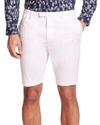 Michael Kors | White Cotton Twill Slim-fit Shorts for Men | Lyst