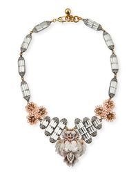 Lulu Frost | Metallic Ingrid Floral Crystal Bib Necklace | Lyst