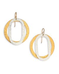 Stephanie Kantis | Metallic Paris Oval & Hoop Drop Earrings | Lyst