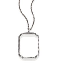 Ippolita | Metallic Stella Diamond & Sterling Silver Octagon Frame Pendant Necklace | Lyst