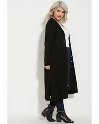 plus longline cardigan