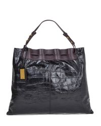 Badgley Mischka | Brown Adalyn Croco Handbag | Lyst