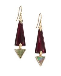 Alexis Bittar | Pop Surrealist Lucite & Black Mother-of-pearl Drop Earrings | Lyst