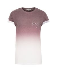 River Island Pink Red Faded Hexagon Print T-shirt for men