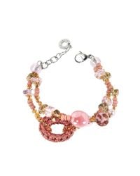Antica Murrina - Avant Gard Pink Murano Glass Bracelet - Lyst