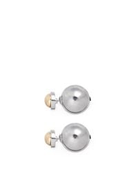 Kenneth Jay Lane | Metallic Contrast Double Sphere Earrings | Lyst