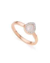 Monica Vinader | Multicolor Naida Mini Lotus Ring | Lyst