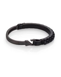 Miansai | Black Blithe Leather & Brass Half Cuff Bracelet for Men | Lyst