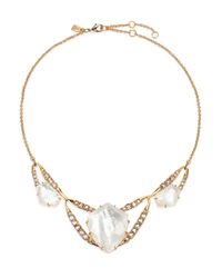 Alexis Bittar | Metallic Miss Havisham Mosaic Mother-of-pearl & Crystal Geometric Bib Necklace | Lyst