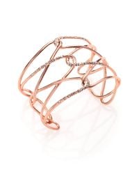 Alexis Bittar | Pink Miss Havisham Liquid Crystal Barbed Cuff Bracelet/rose Goldtone | Lyst