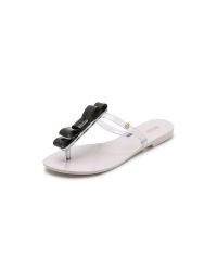 melissa embellished bow thong sandals