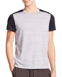 VINCE | Blue Colorblock Tee for Men | Lyst