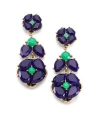 kate spade new york | Green Izu Petals Statement Drop Earrings | Lyst