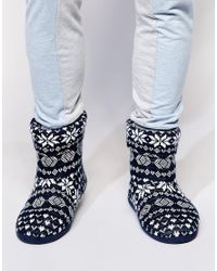 fairisle slipper boots