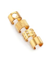Kelly Wearstler | Metallic Division Midi Ring Set | Lyst