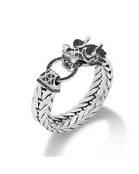John Hardy | Black Dragon Head Bracelet On Extralarge Rectangular Chain | Lyst