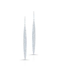 Anne Sisteron - Metallic 14kt White Gold Diamond Long Stiletto Earrings - Lyst
