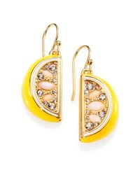 kate spade new york | Yellow Lemon Drop Earrings | Lyst