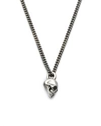 King Baby Studio | Metallic Sterling Silver Skull Necklace | Lyst