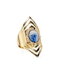 Aqua | Blue Nayla Marquis Ring | Lyst