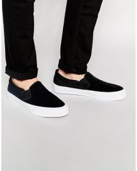 black plimsolls mens