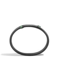John Hardy | Gray Classic Chain Four Coil Bracelet With Tsavorite | Lyst
