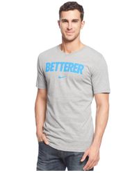 Nike Gray Roger Federer Betterer V-Neck T-Shirt for men