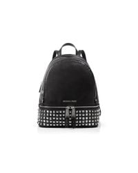 MICHAEL Michael Kors | White Small Rhea Zip Studded Backpack | Lyst