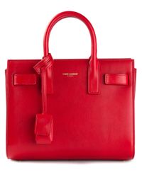 Saint Laurent Baby 'sac De Jour' Tote in Red - Lyst