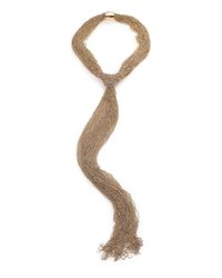 Brunello Cucinelli | Metallic Goldtone Monili Knotted Necklace | Lyst