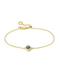 Monica Vinader | Green Naida Mini Circle Bracelet | Lyst