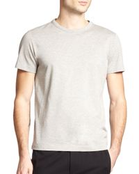 Theory | Gray Andrion Mercerized Cotton Pique Tee for Men | Lyst